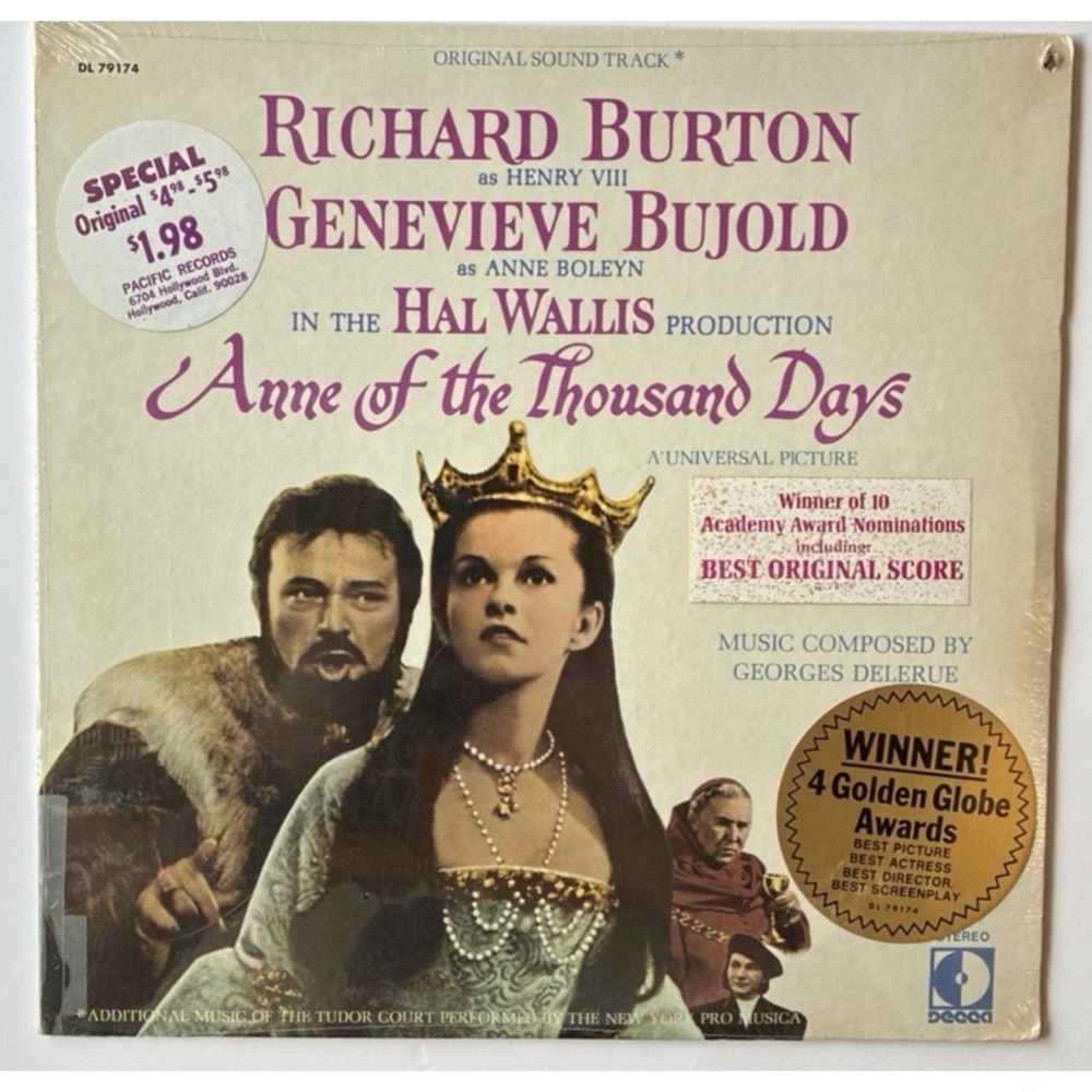 Anne of the Thousand Days Original Soundtrack LP Georges Delerue DL79174 (L11)